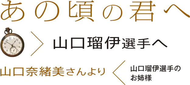 あの頃の君へ〜山口奈緒美さんより