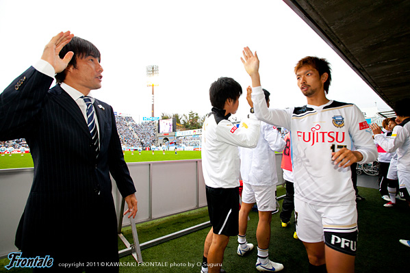 相馬監督と菊池選手