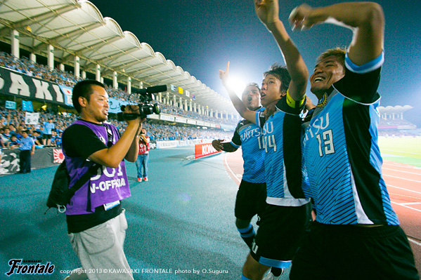 中村選手のゴールで2-1に